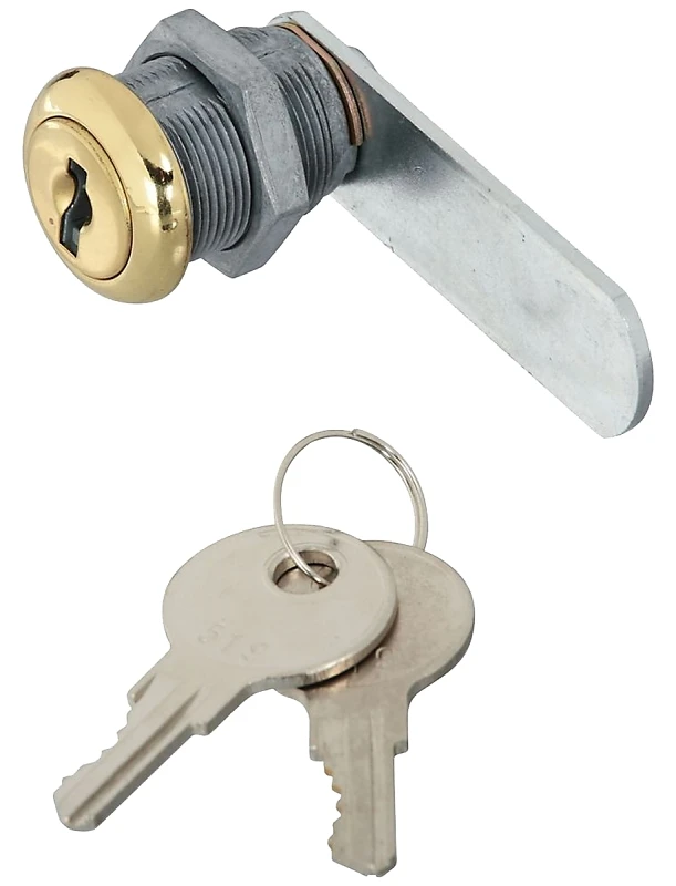Brass Door and Drawer Utility Lock, Quarter Inch Size