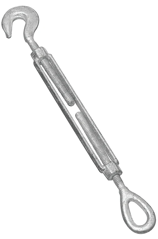 Industrial Hook Eye Turnbuckle, 1/2 Inch Diameter by 9 Inch Length