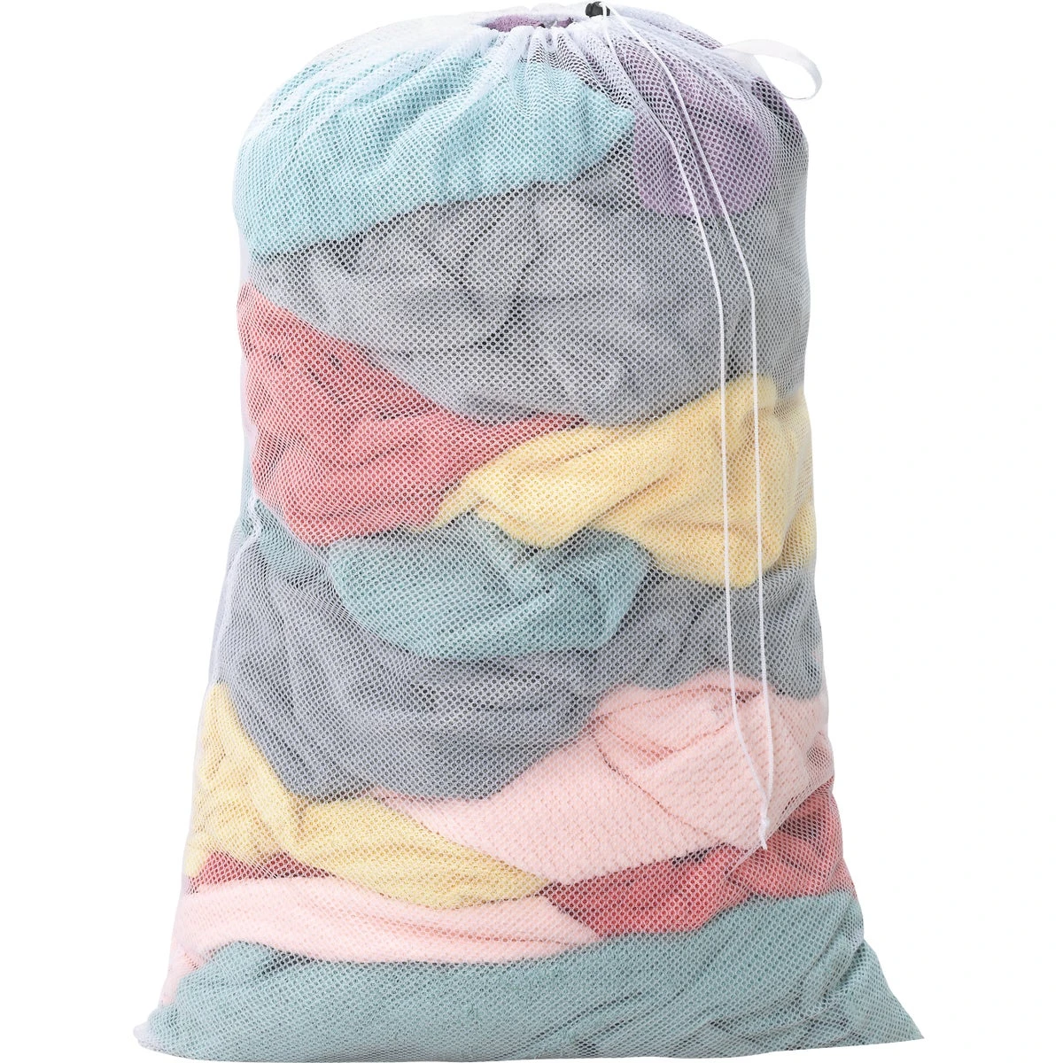WHITE MESH LAUNDRY BAG
