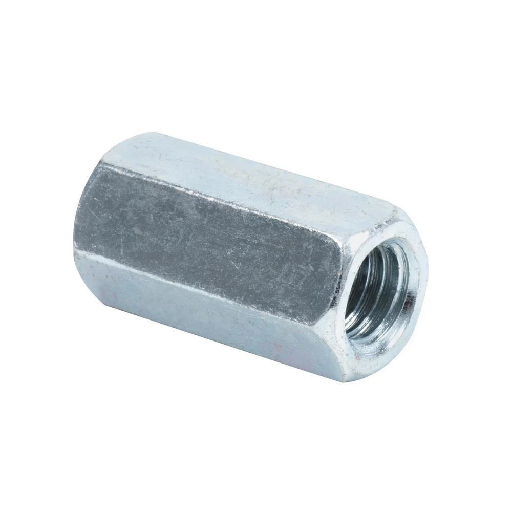 Steel Rod Pipe Coupling, 3/8 Inch Durable Steel For Threaded Rods