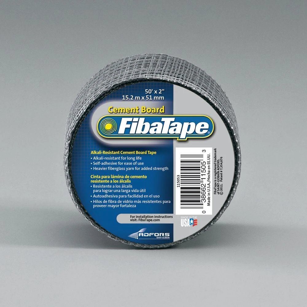 Fibatape Cement Board Tape, Gray, 2 In. X 150 Ft. - Self-adhesive, Alkali Resistant