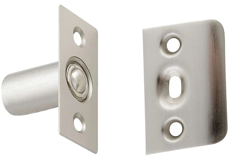 Cabinet Closure Ball Catch in Satin Nickel Finish, 1 Inch by 2 and 1 Eighth Inches