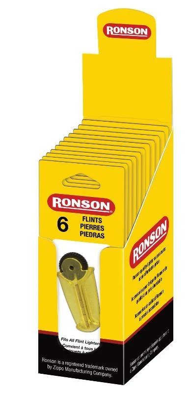 Lighter Flints Dispenser With 6 Gold-colored Flints - Model 1206-144