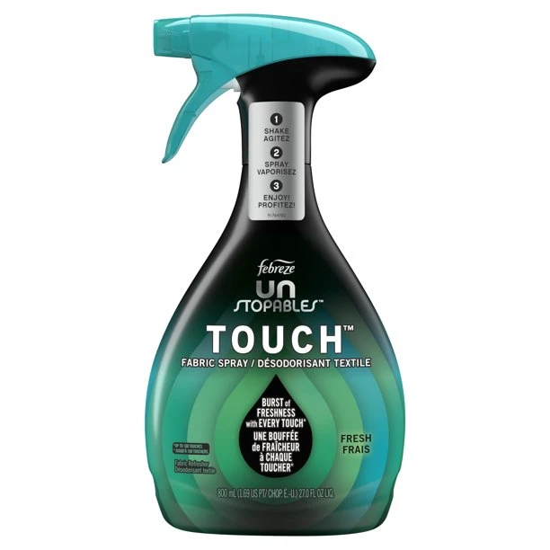 Unstopables Touch Fabric Spray and Odor Eliminator, Fresh Scent, 16.9 Ounce Bottle