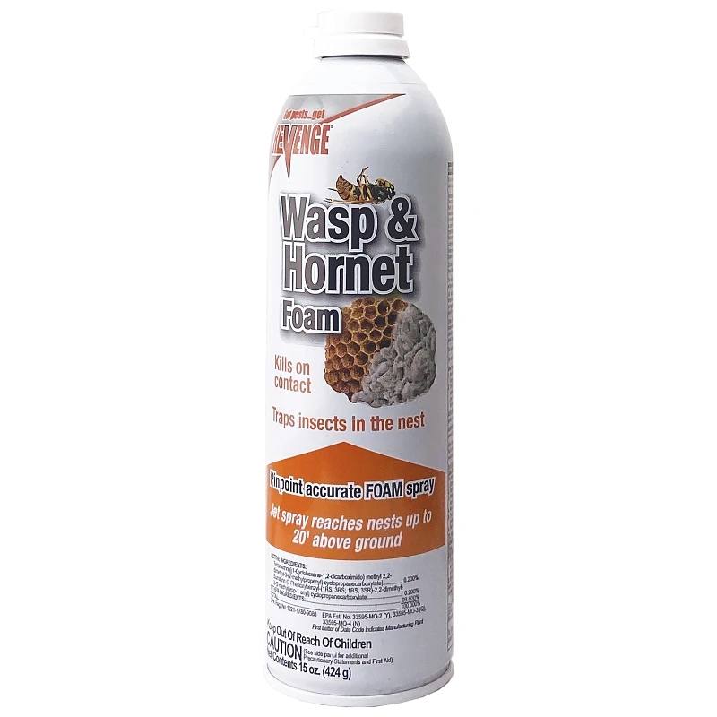 Revenge Wasp & Hornet Killer Foam, 15 Oz. Aerosol Spray, Kills On Contact Indoors/outdoors