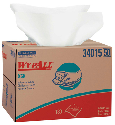Wypall X60 Teri Wipers, 180 Ct., Model Kim34015