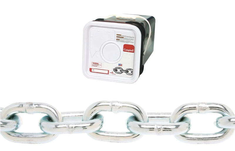 Three Eighths Inch HiTest Steel Chain, Forty Feet Length