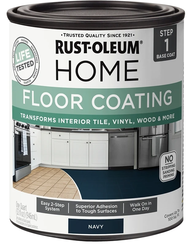HOME Floor Coating Base Coat Step 1 Navy One Quart