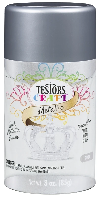 Craft Spray Paint Silver Metallic Finish 3 Ounce Can