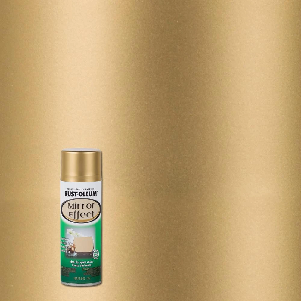 Gold Mirror Effect Finish Spray, 6 Oz. For Glass & Acrylic
