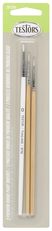 Premium Craft & Hobby Paint Brush Kit, Blue, 3-Pk.
