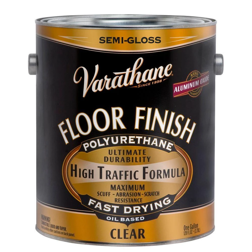 1-gallon Semi-gloss Clear Premium Polyurethane Floor Finish, Oil-based