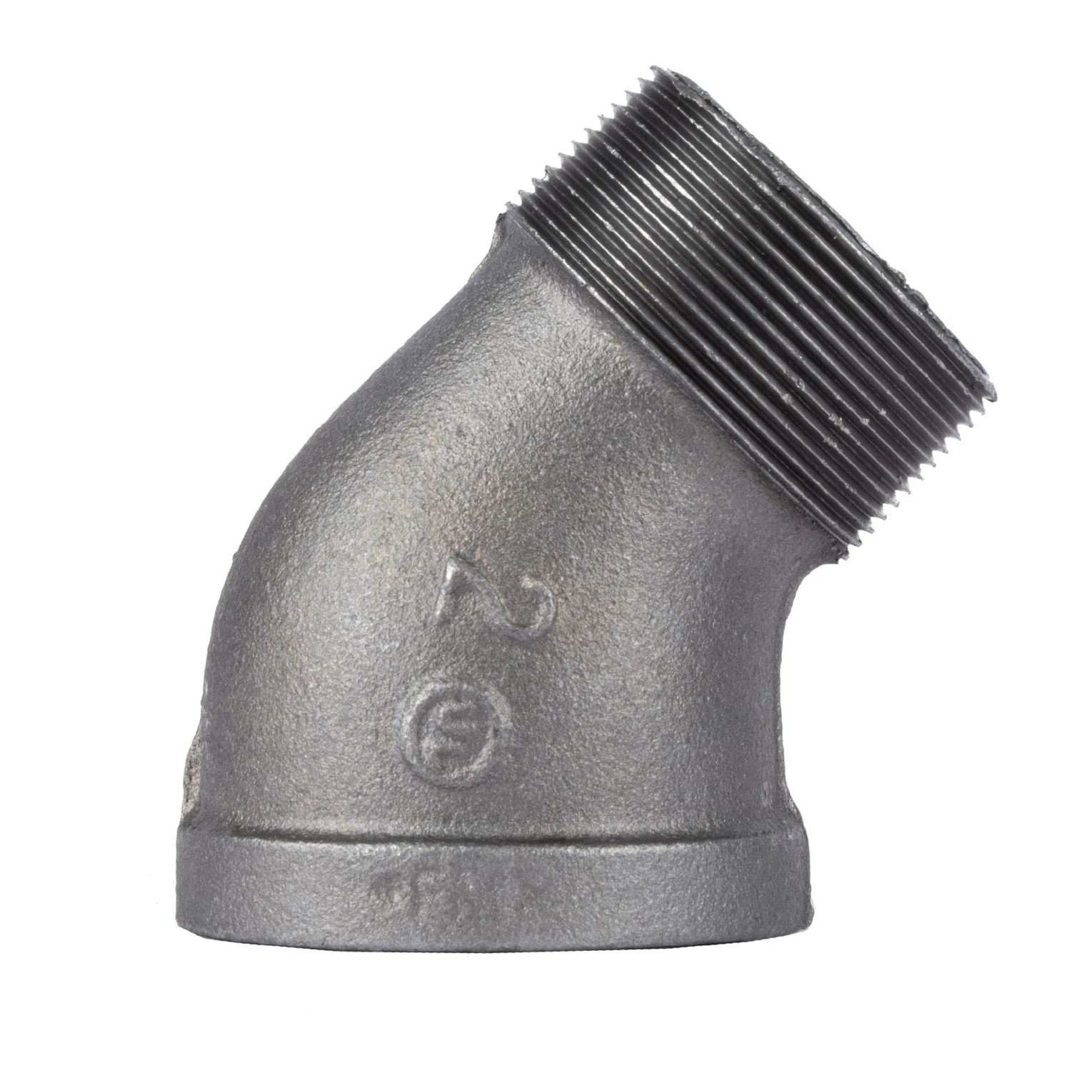 2 Inch Black Steel Pipe 45 Degree Street Elbow Fitting