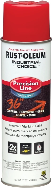 17 Oz Safety Red Industrial Choice Precision Line Marking Spray Paint