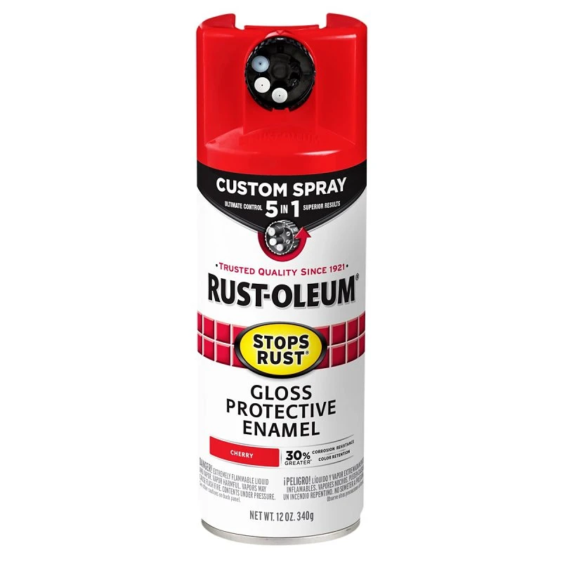 Stops Rust Custom Spray Paint 5-in-1 Gloss Cherry 12 Ounce Can