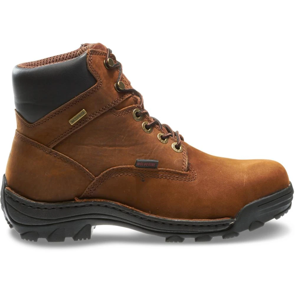 Durbin Waterproof Work Boots, Brown Nubuck Leather, Men's Size 7 Medium