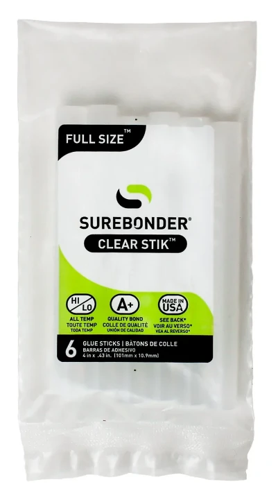 Glue Stick, Clear, .44 x 4-In., 6-Pk.