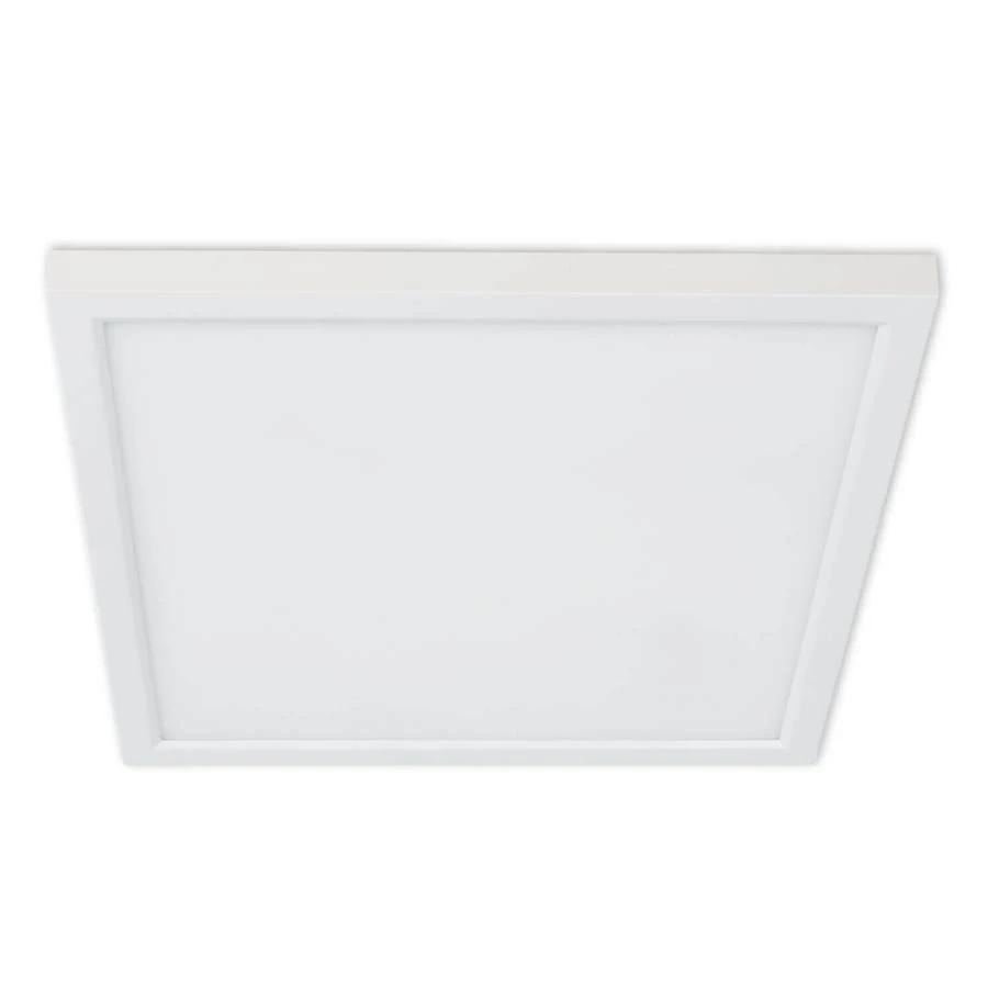 LED Flat Panel Ceiling Downlight, Selectable Color Temperature, White Finish, 10.5 Watts, 7.5 Inch Square