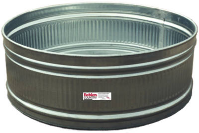 Round Galvanized Stock Tank, Zinc Coated, 6-ft. Diameter, 389-gallons Capacity