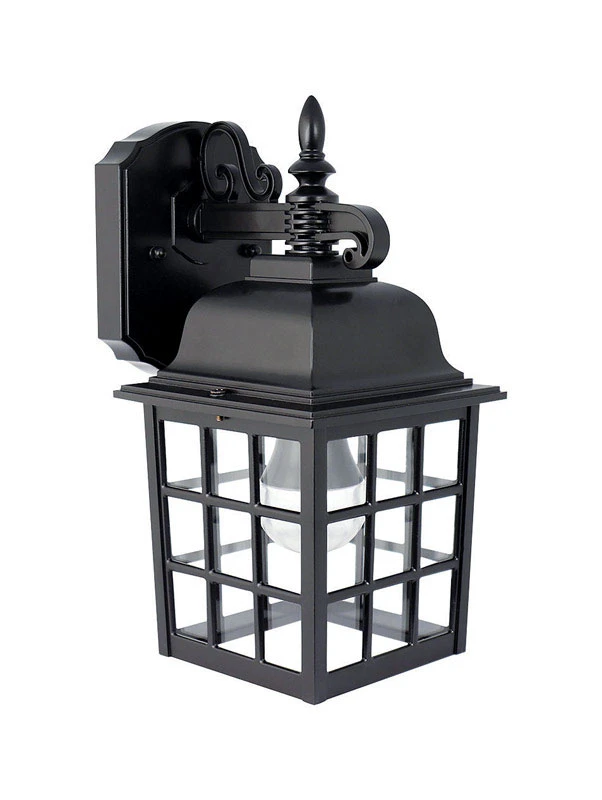 FEIT Electric Switch Hardwired LED Black Security Light