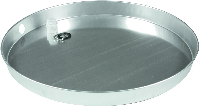 Aluminum Water Heater Drain Pan, 20 X 2.25-inch With Pvc Fitting