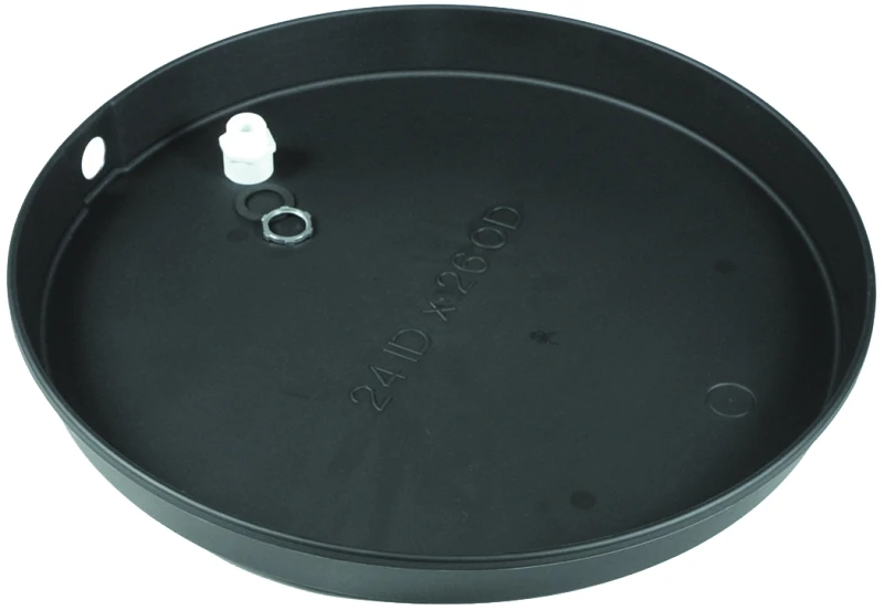 Electric Water Heater Drain Pan, Plastic, 20 X 2.63-inch With Pvc Fitting