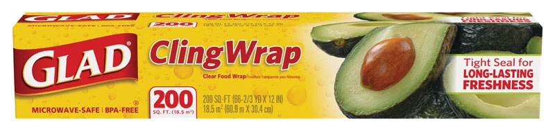 Cling'n Seal Clear Cling Food Wrap, 200 Square Feet Roll