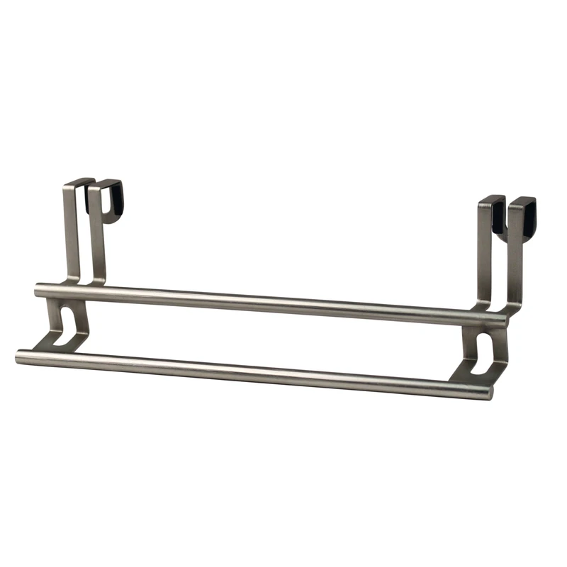Double Towel Bar Over The Cabinet/drawer Brushed Nickel 11-inch Steel