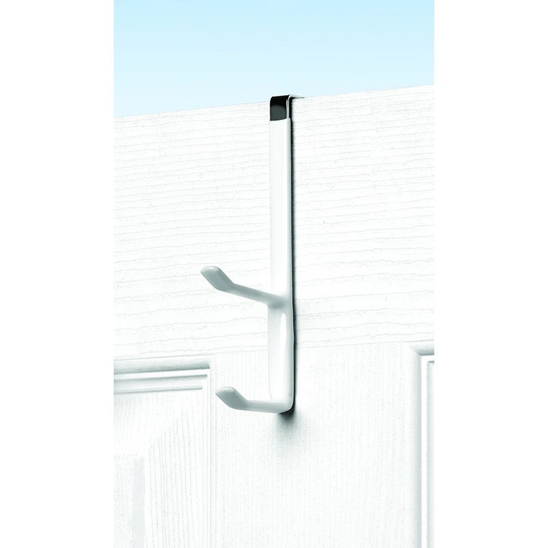 Spectrum 0.5 in. L White Steel/Vinyl Coat/Hat Hook 1 pk