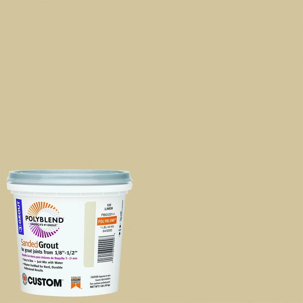 Polyblend Sanded Repair Grout in Linen Color, 1 Pound Container