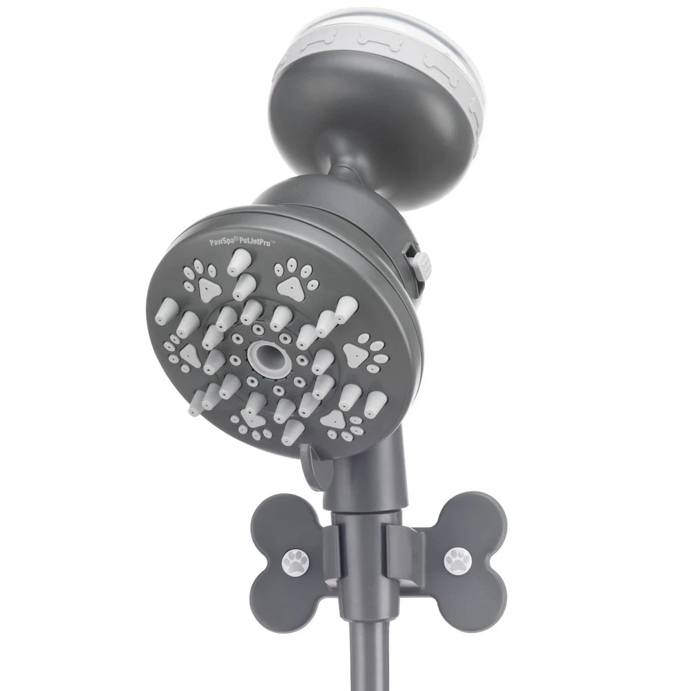 Petjetpro 11-spray Handheld Pet Shower Head, Gray, 1.8-gpm, 96-inch Hose