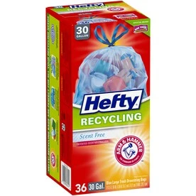 Drawstring Multipurpose Trash Bags, Blue, 30 Gallons, 36-Ct.