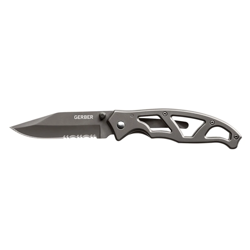 Paraframe Serrated Knife, Lightweight Surgical Stainless Steel, Gray