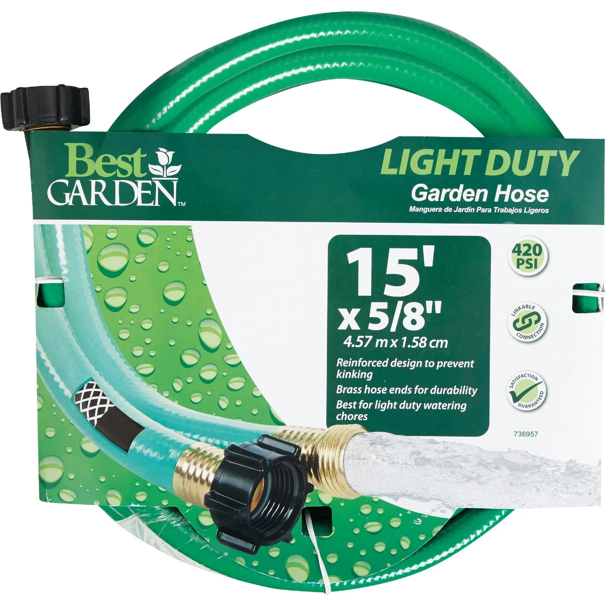 5/8 In. Dia. X 15 Ft. Leader Hose With Male & Female Couplings
