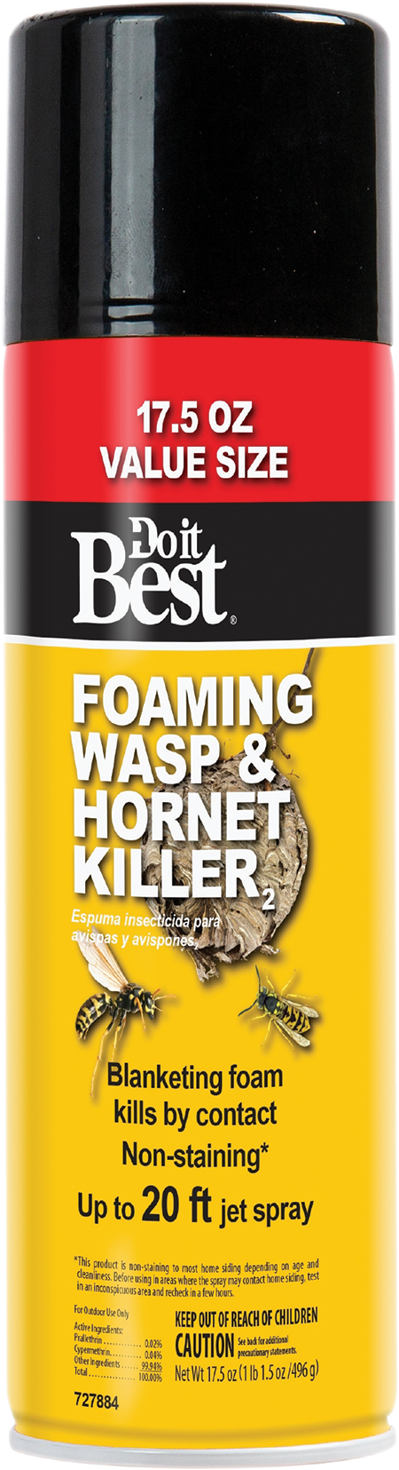 Foaming Aerosol Spray Wasp & Hornet Killer - 17.5 Ounce Can