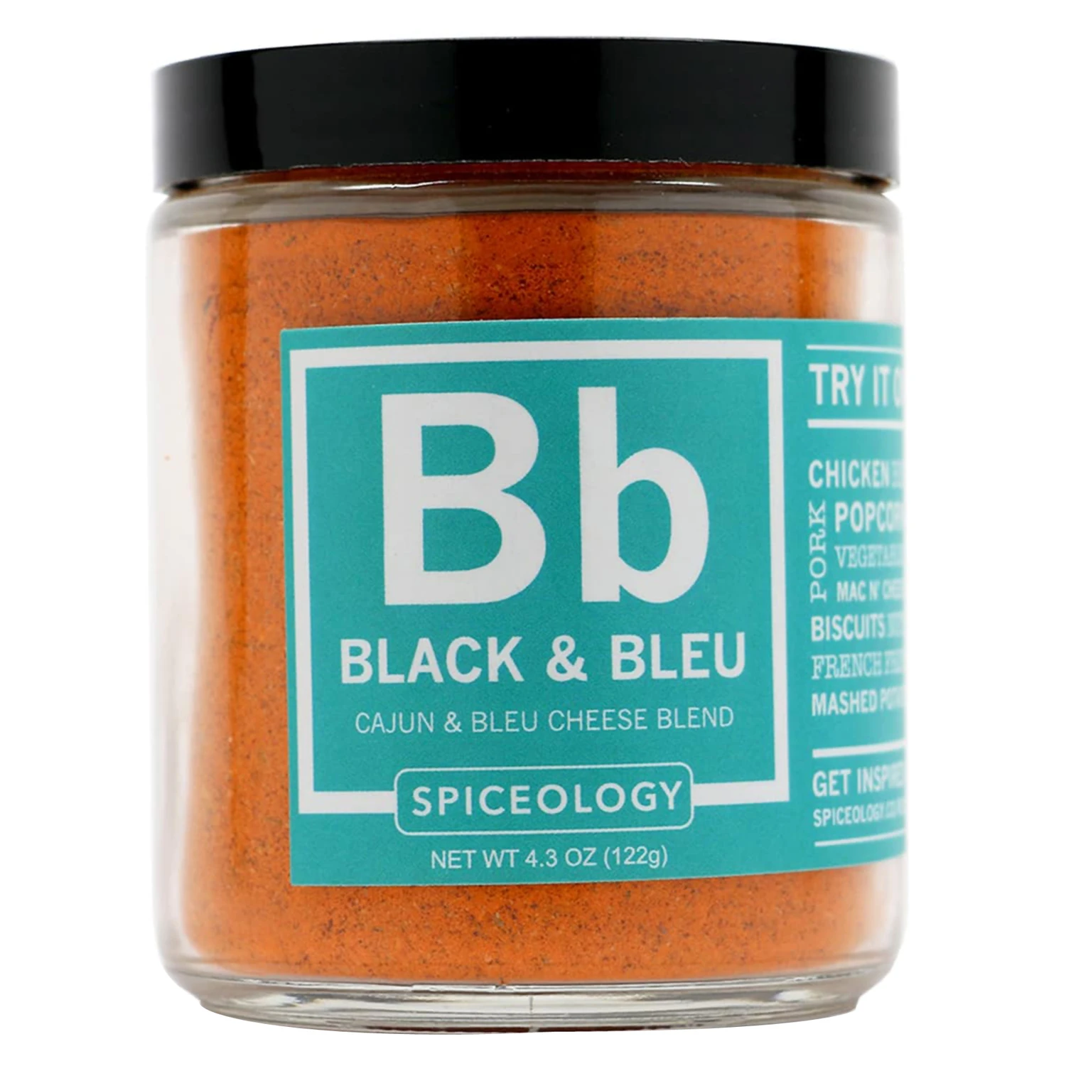 Black & Bleu Cajun-Blue Cheese Seasoning Rub – 4.3 oz Jar (Spiceology)
