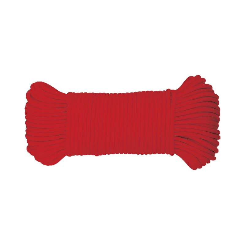5/32 In. Diameter X 100 Ft. Length Red Diamond Braided Paracord Rope