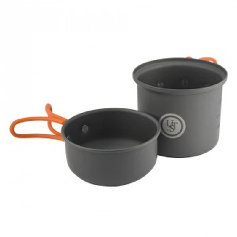 Solo Gray/orange Cookware Set 2 Pieces - Lightweight Aluminum