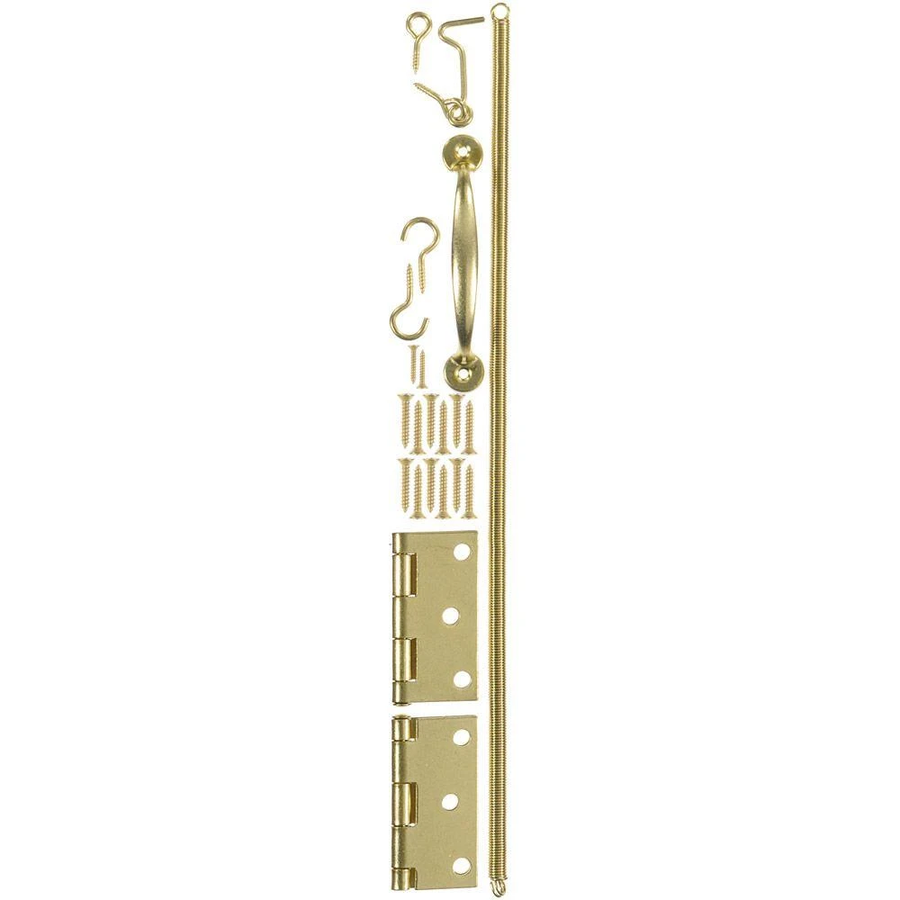 Vs10br Wood Screen Door Hardware Set With Brass Finish
