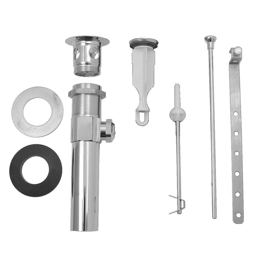 Delta Pop Up Assembly, Chrome-plated Brass, 20 Gauge, 1-1/4" O.d. X 8" Tailpiece