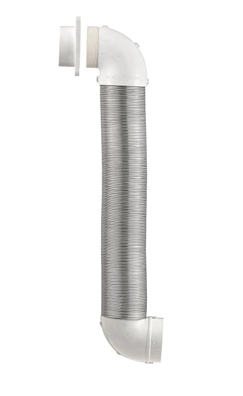 8 Ft. Dryer Exhaust To The Wall Quick Connect Kit With Elbows And Wall Plate