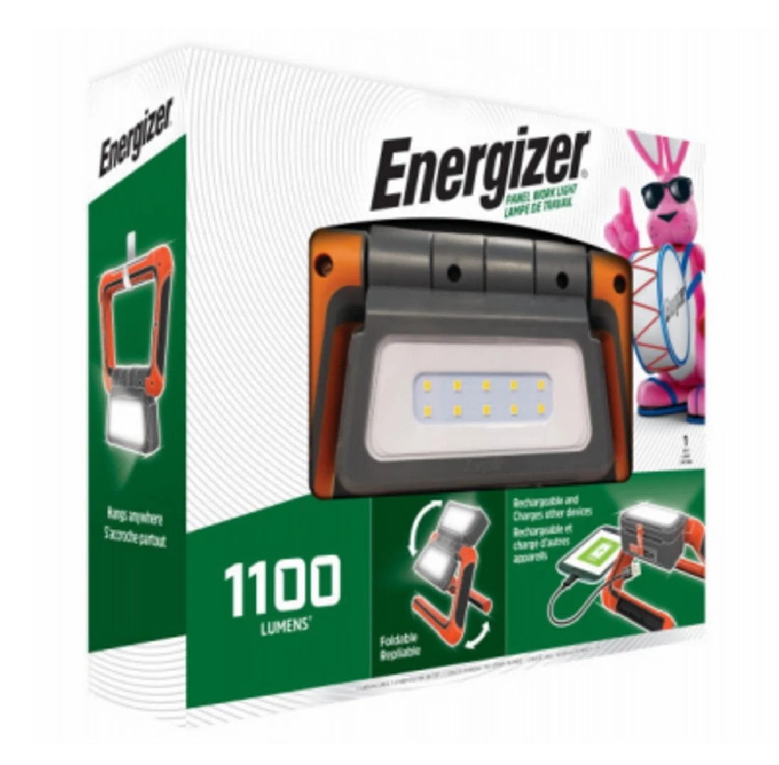 Panel Led Work Light, 1100 Lumens, Rechargeable With Usb Port