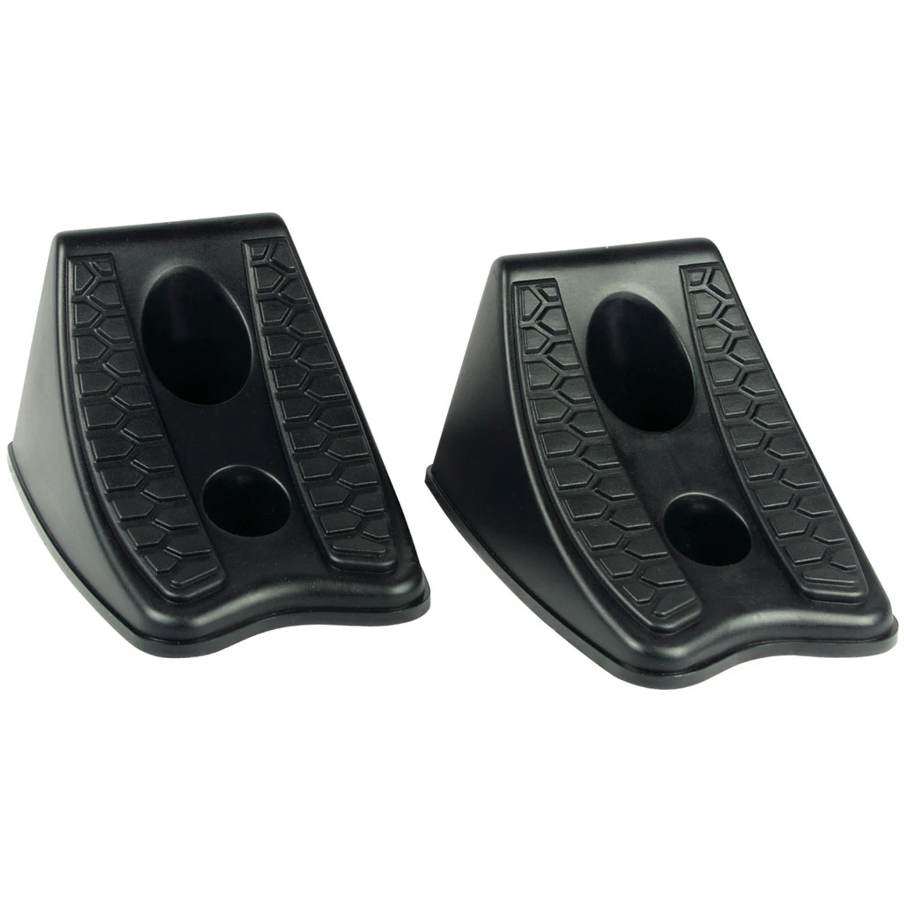 Heavy Duty Rubber Wheel Chocks for Vehicle Safety, Pair