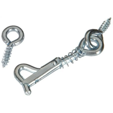 852773 Zinc Plated Safety Hook And Eye Latch, 2 Inch, Single Item
