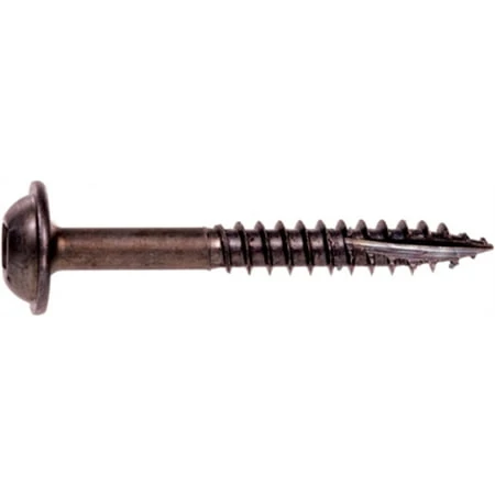 #7 X 1-1/4" Black Round Washer-head Wood Screws - Model 42165