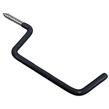 851978 Black Vinyl Coated Ladder Hook, 6 Inch, Durable And Versatile