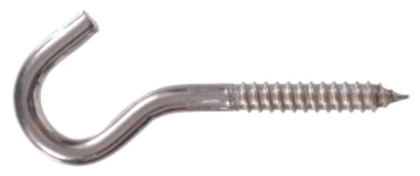 Heavy Duty Stainless Steel Screw Hook 0.375 X 4.875 Inches