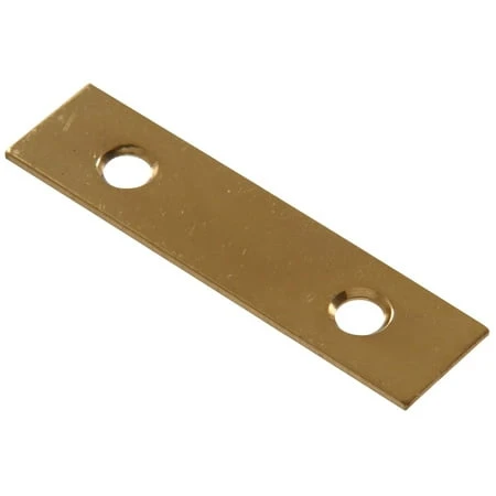 The Hillman Group The Hillman Group 851506 3' Solid Brass Mending Plate - Bright Brass Finish 4-Pack