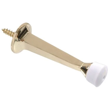 3 Inch Brass Plated Rigid Door Stop - Model 851323 By Hillman