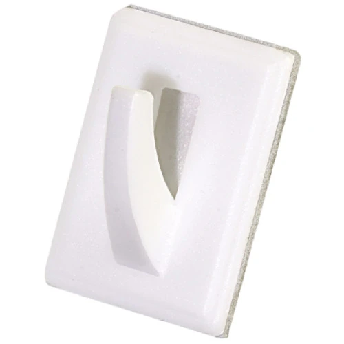 Utility Hook, Adhesive, White Plastic, 6-Pk.
